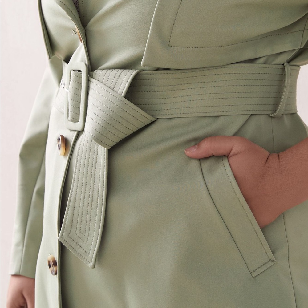 Pistachio Trench - Picture 4 of 6